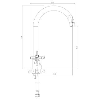 Смеситель для кухонной мойки Rossinka RS42-72